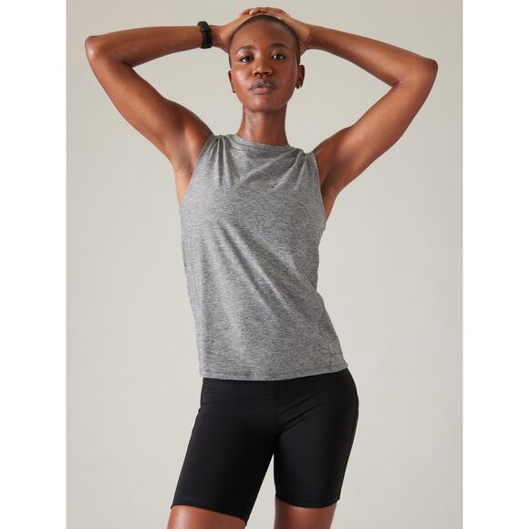 NWT Athleta Pacifica Illume UPF Relaxed Tank | Gray | S L - Picture 1 of 10